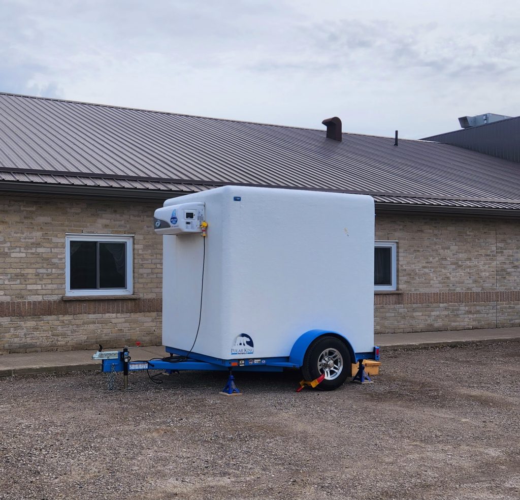 Capital Coolers Rental Refrigerator on trailer.